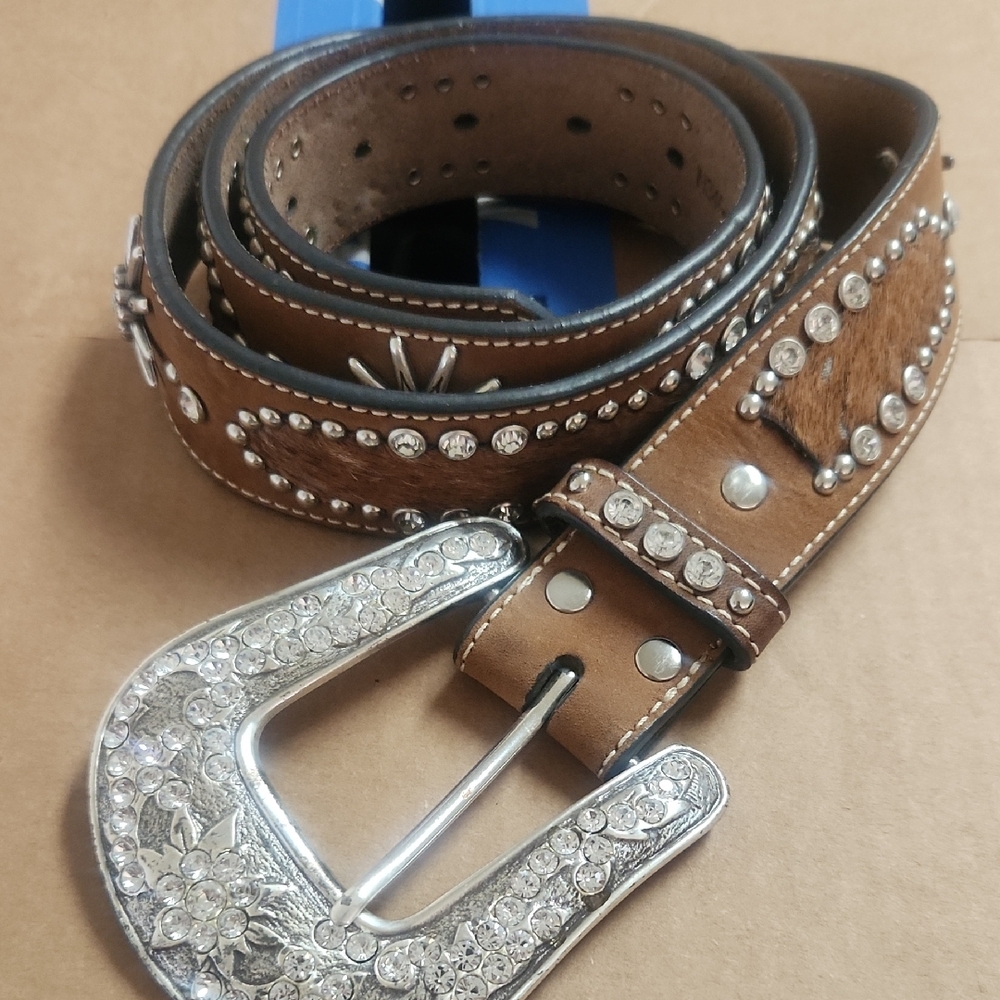 Nocona Brown and Silver Women's Belt